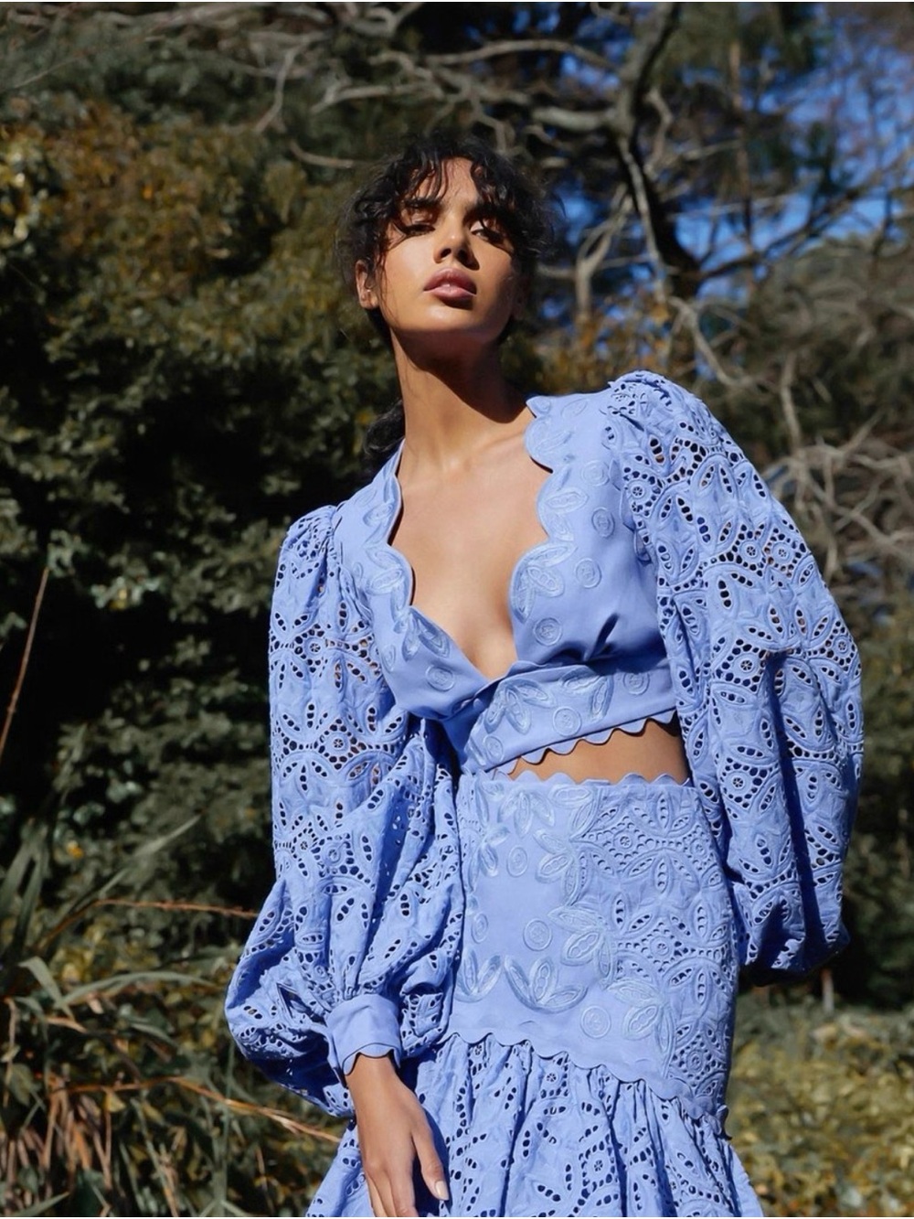 Acler lace top and skirt set